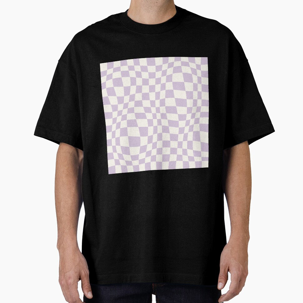 Y2K Danish Pastel Purple Checkerboard Pattern by Sarah Eichert