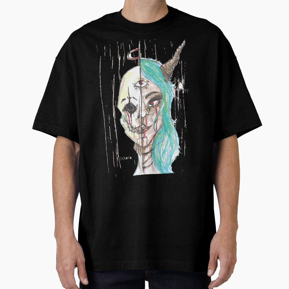 Fake prophet anime girl and monster demon horror by Hekkoto