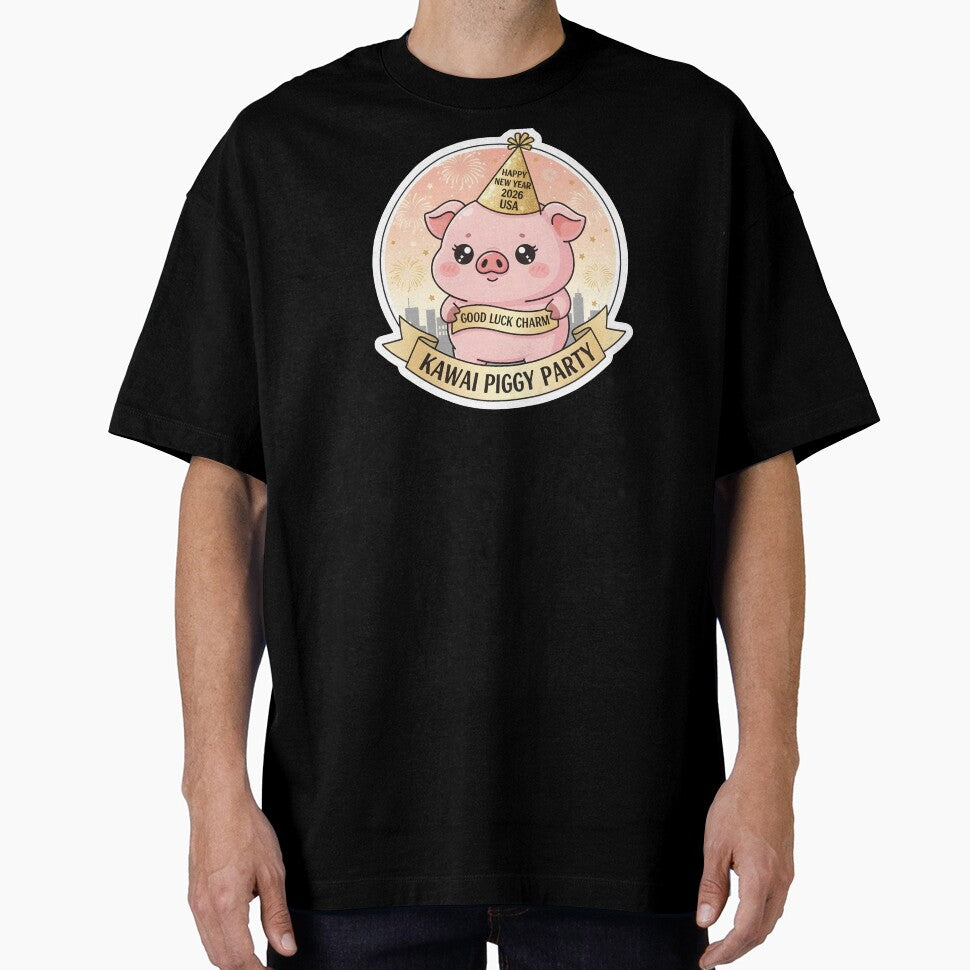 Kawaii New Year Piggy 2026 USA Celebration Sticker by arup7980