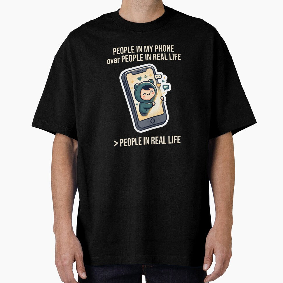 Introvert Humor Smartphone Screen Online Friends by SplashTastic