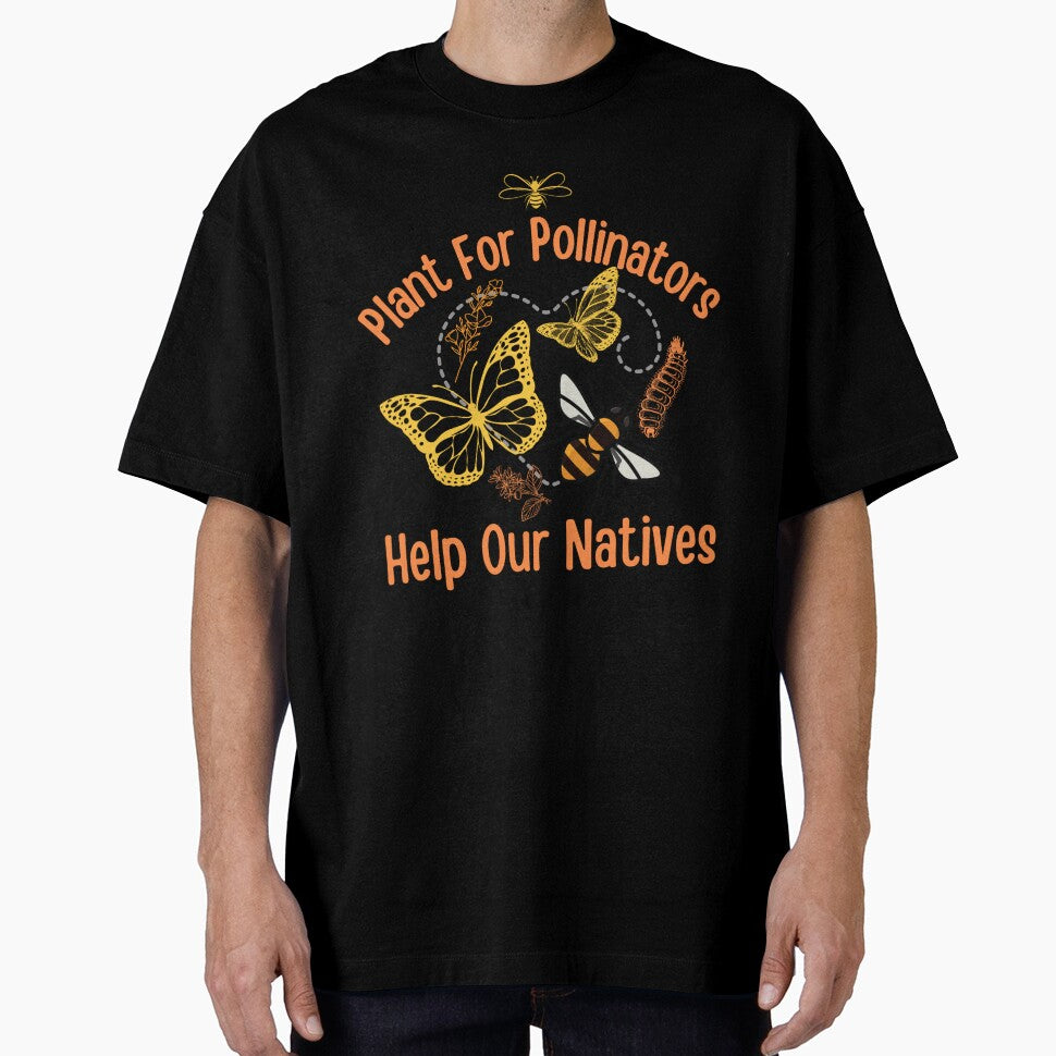 Plant For Pollinators Help Our Natives Colorful Design by EarthArtDesigns
