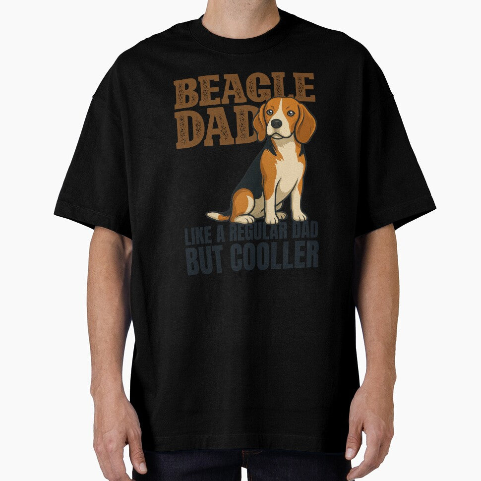 Beagle Dad Like A Regular Dad But Cooler Funny Dog Owner Quote Graphic Art by SvgmagicArt