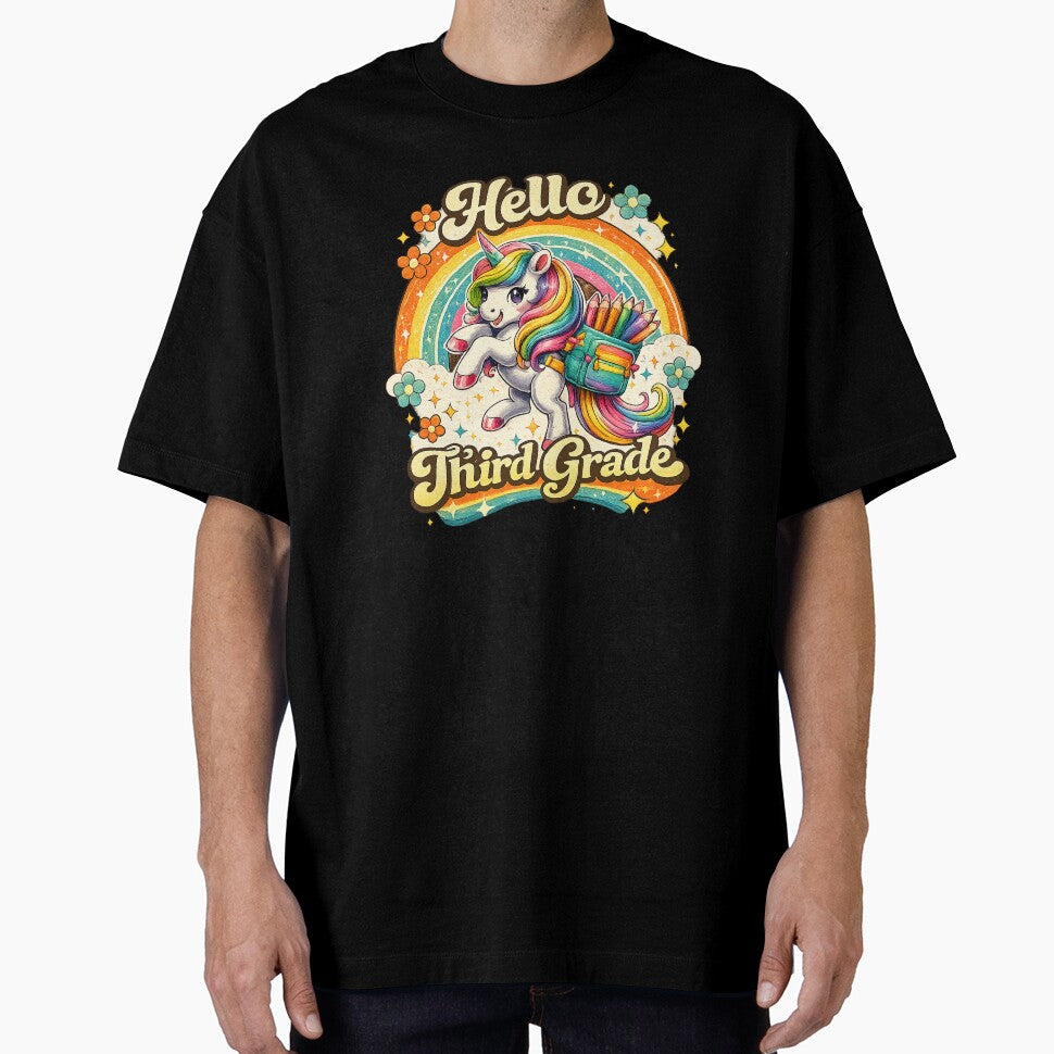 Hello 3rd Grade Unicorn Teacher Kids Girls by QuiteOrbit