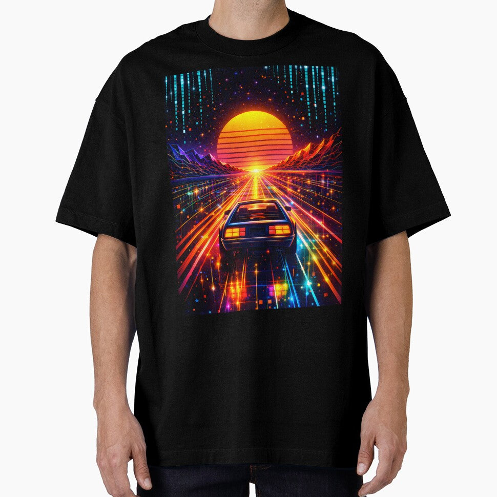 Synthwave Sunset Drive - Outrun Aesthetic Neon Highway by Tw1nsAIArt
