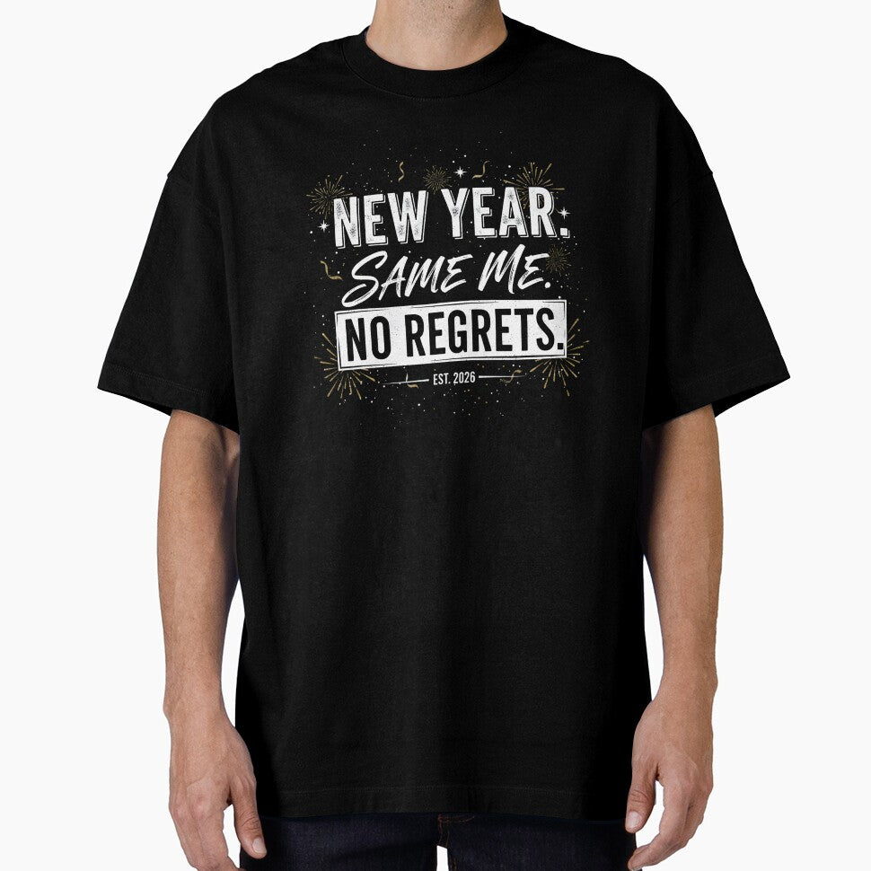 New Year Same Me No Regrets Est 2026 Funny Fireworks by SerenadeArtHub