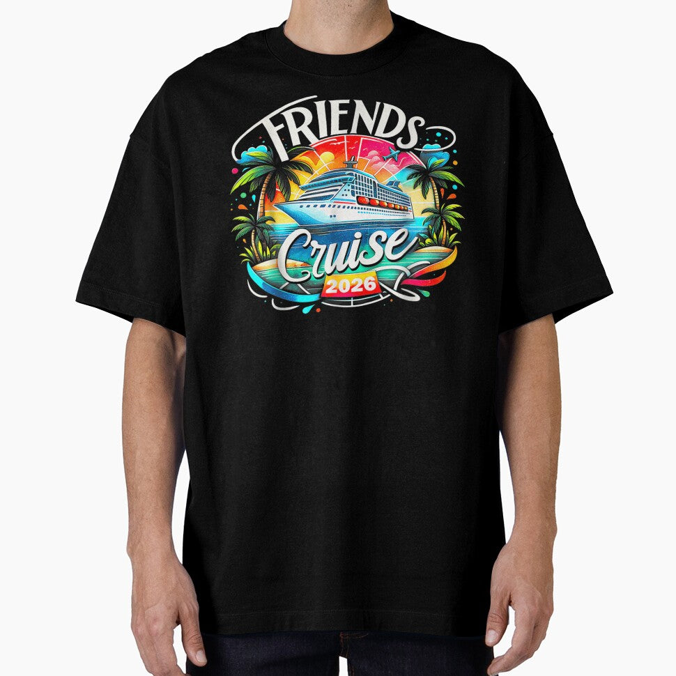 Friends Cruise Vacation 2026 Tropical Travel Celebration Colorful Design by Taniyah Gomes
