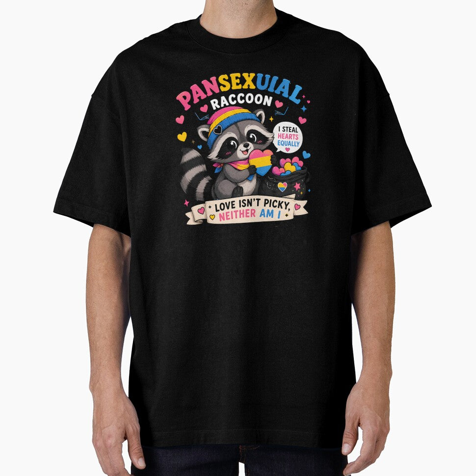 Pansexual Raccoon | Pride Creatures Collection | LGBTQ Mascots | Emotional Support Animals | Cute Queer Stickers by VectorJoy