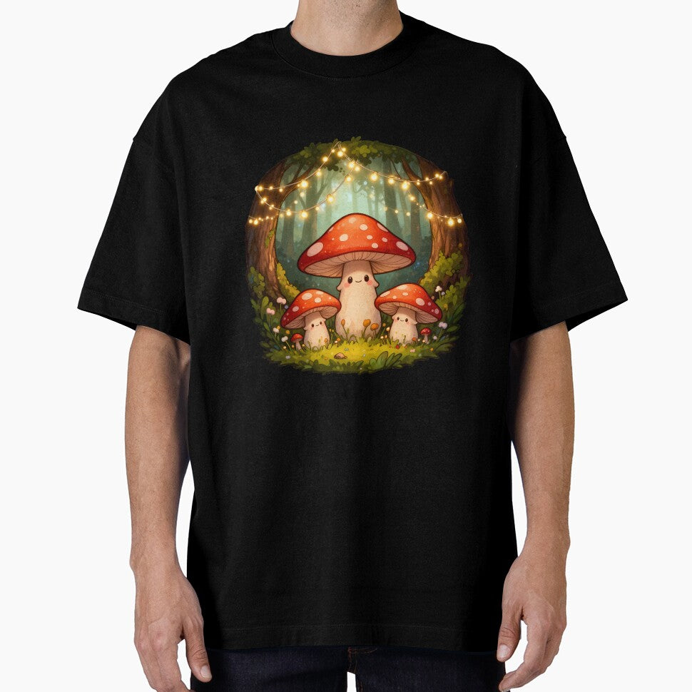 Cute Mushrooms in a Magical Forest by WrenAndWhimsy