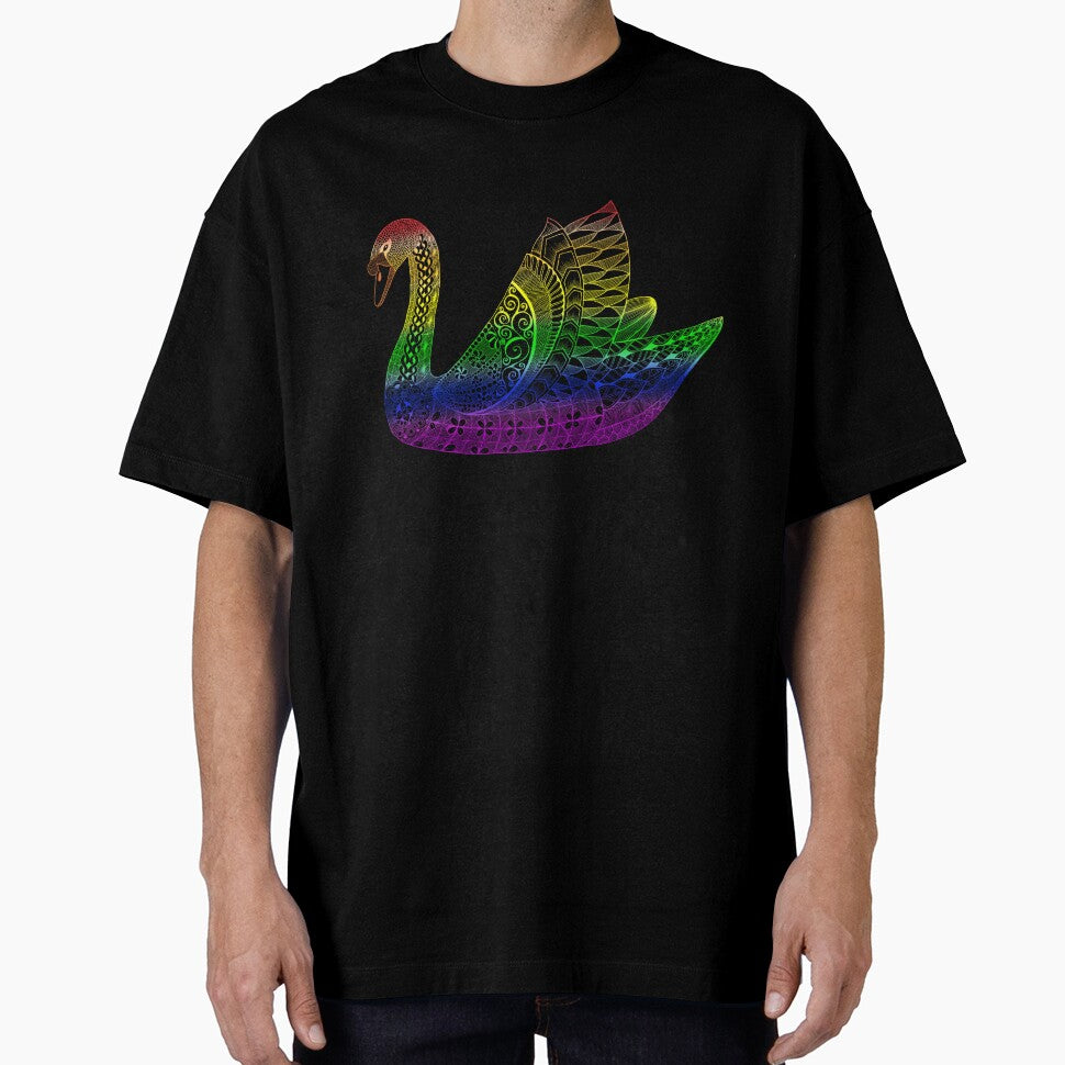 Rainbow Black Swan by MagicMama