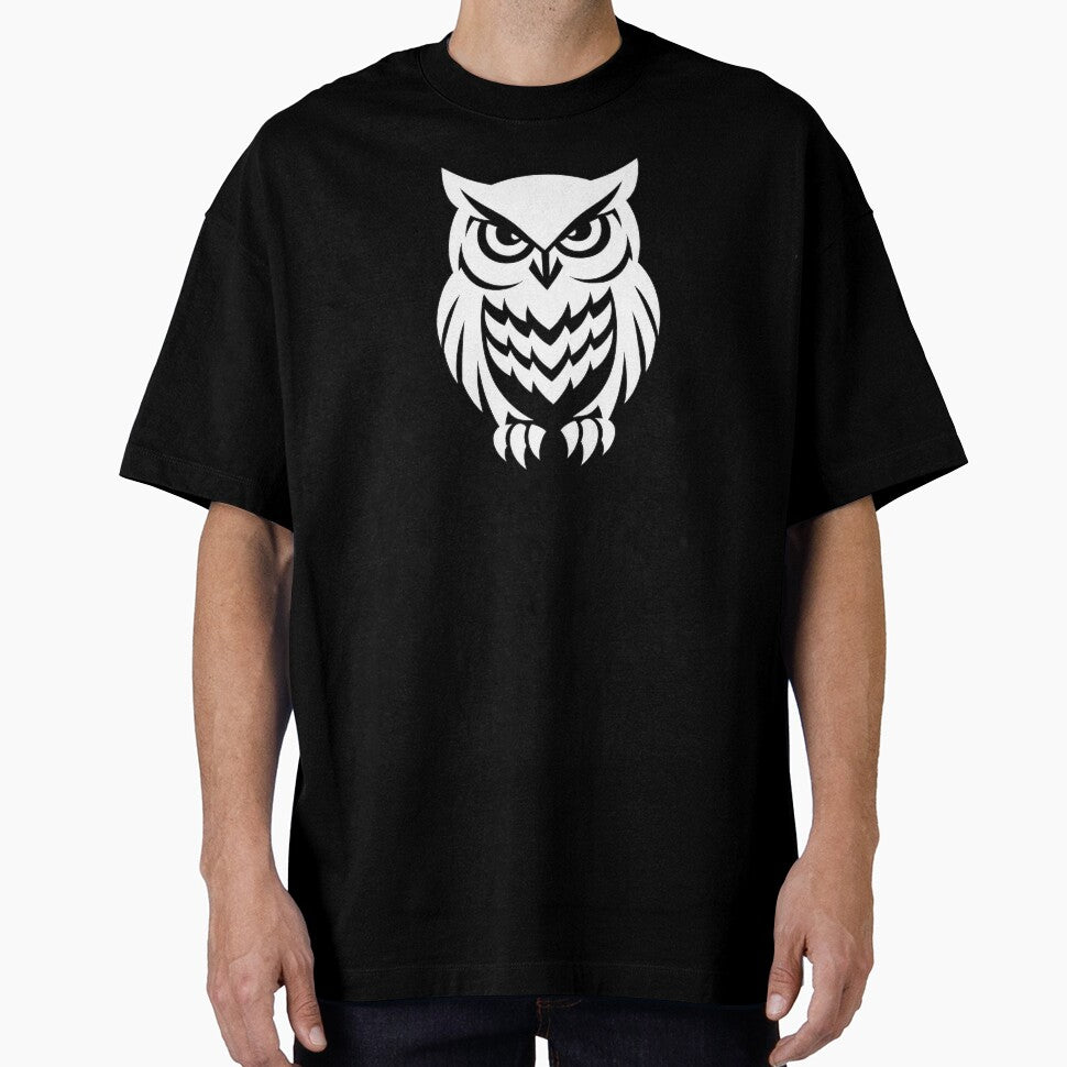 Minimalist Grumpy Owl Silhouette by PrettyRottenCo