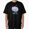 Sleepy Pixel Cat Sticker Pastel 8-Bit Retro by MysticArtisan