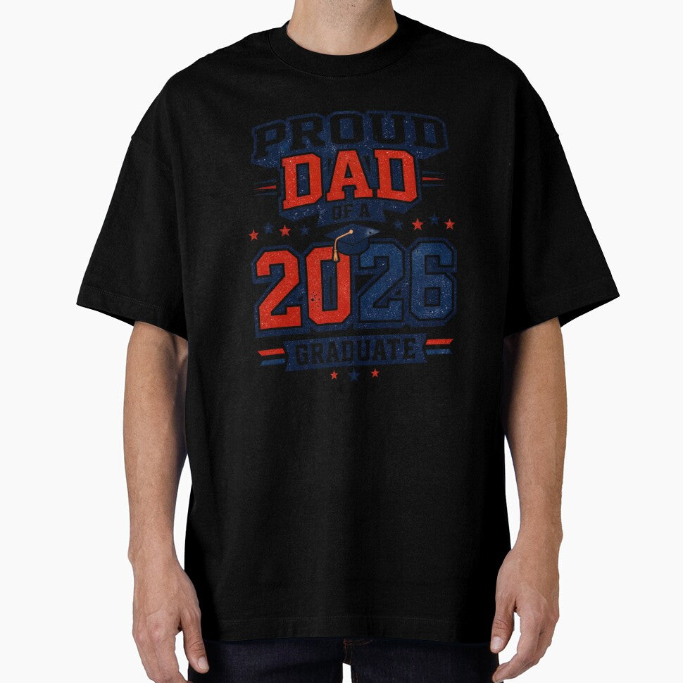 Proud Dad Class of 2026 Graduation Shirt – Varsity Style Design by EventDrop