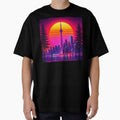 Neon Toronto Skyline Retro Sunset Vaporwave Cityscape by SeriouslyArtistical