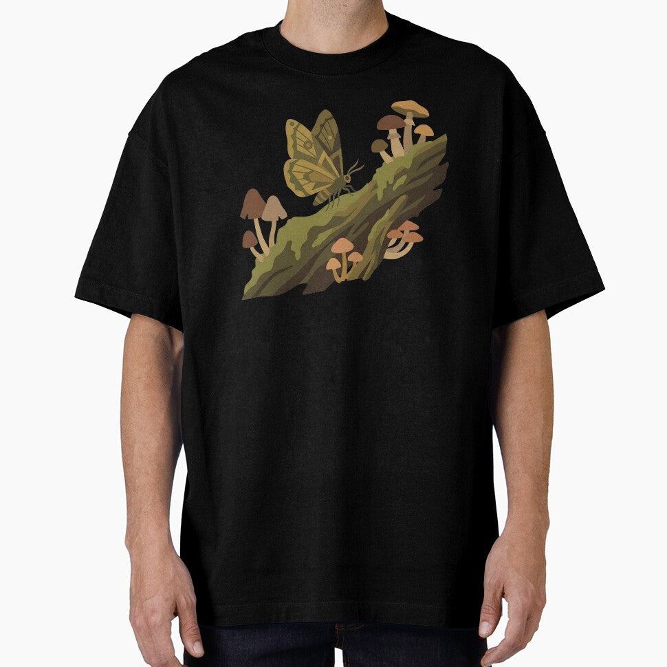 Forestcore Moth & Mushrooms - Earthy Goblincore by BlueCoyoteDigital