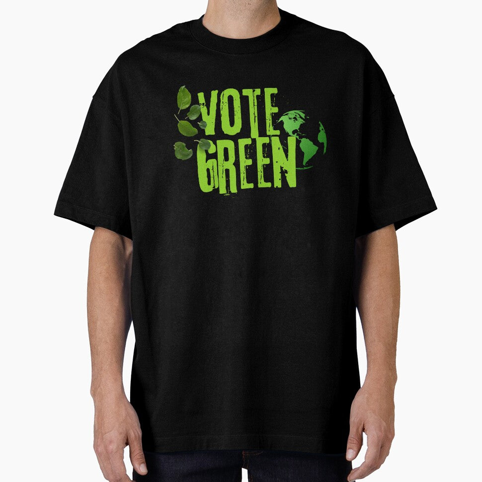 Vote Green Grunge Text Design by EarthArtDesigns
