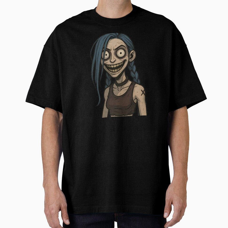 Creepy Punk Girl Horror Portrait Illustration by Th4d1us
