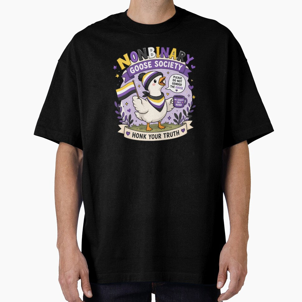Nonbinary Goose Society | Pride Creatures Collection | LGBTQ Mascots | Emotional Support Animals | Cute Queer Stickers by VectorJoy