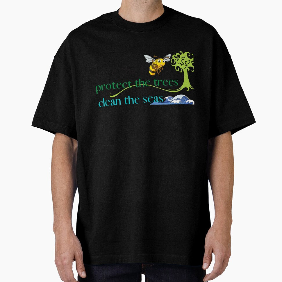 save the bees protect the trees clean the seas by Martin-bivert