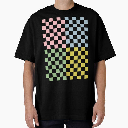 4 Check Checkered Pattern Pastel Blue Green Pink by kierkegaard