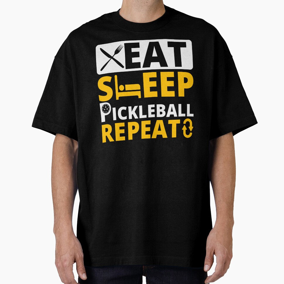 Eat Sleep Pickleball Repeat Funny Athletic Sport Mantra by Emporium