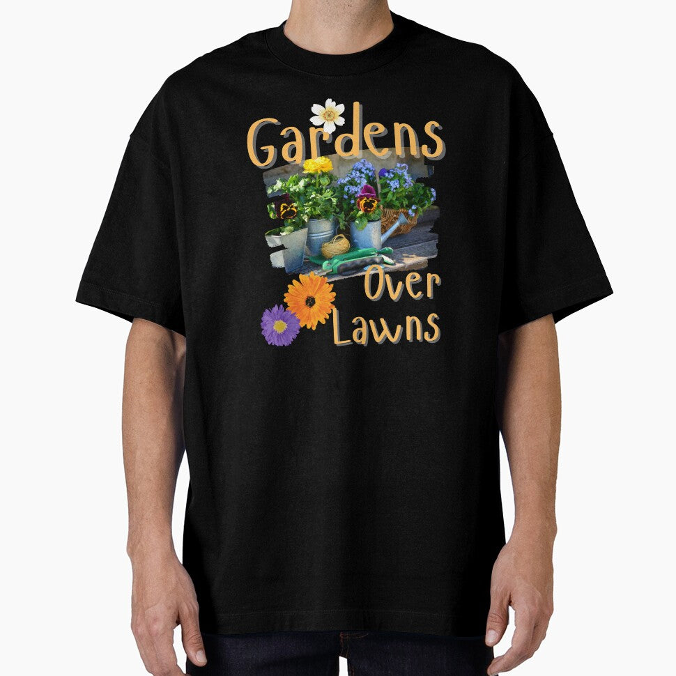 Gardens Over Lawns Colorful Flower Design by EarthArtDesigns