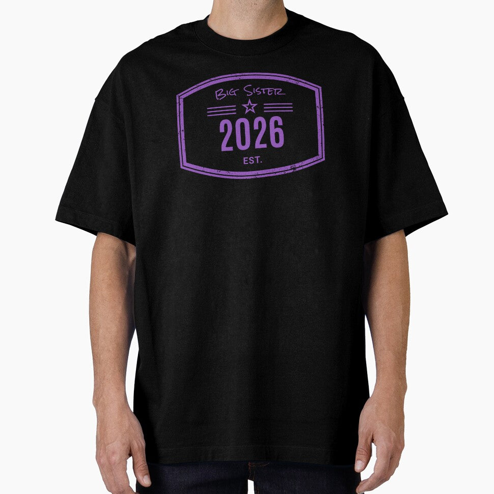 Big Sister Est. 2026 Vintage Emblem by Teacuppupdesign