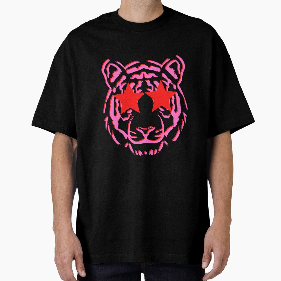 preppy star eyed tiger pink red by SUUSCK ★