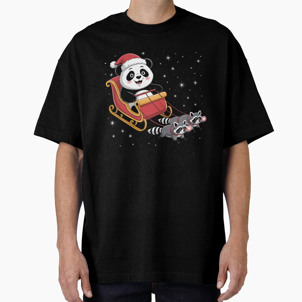 Santa Panda with Raccoons by NicolasGlowArt