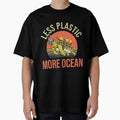Sea Awareness T-Shirt_ Less Plastic More Ocean by ParwyMukan