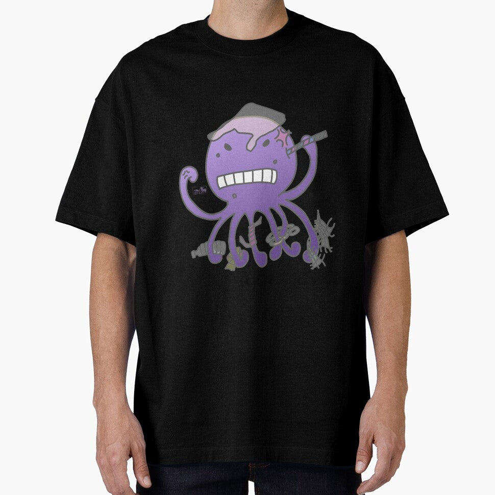 Angry octopus annoyed by plastics by AlbinoSnowman