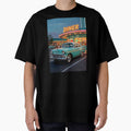 Neon Nights Drive-In – Retro 1950s Diner Car Art by MooLaLa.Store