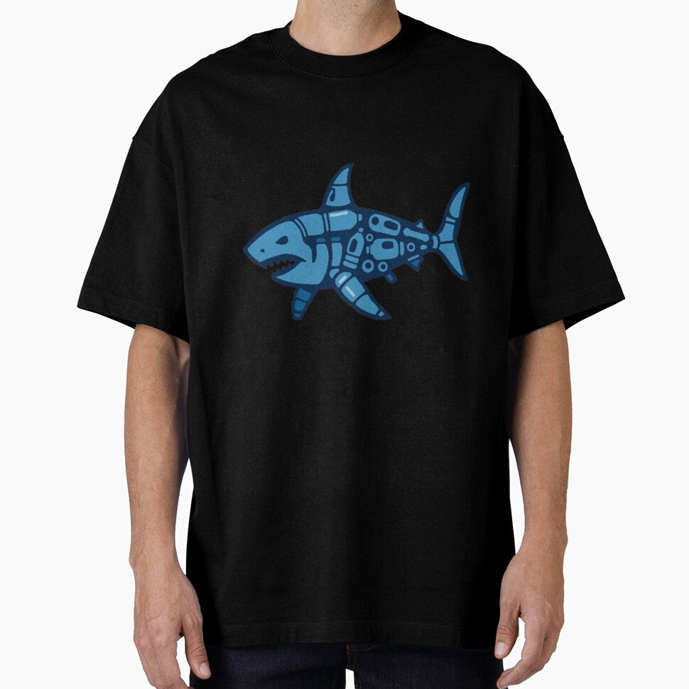 Plastic Pollution Shark – Ocean Conservation Graphic Illustration by Pop-clothes