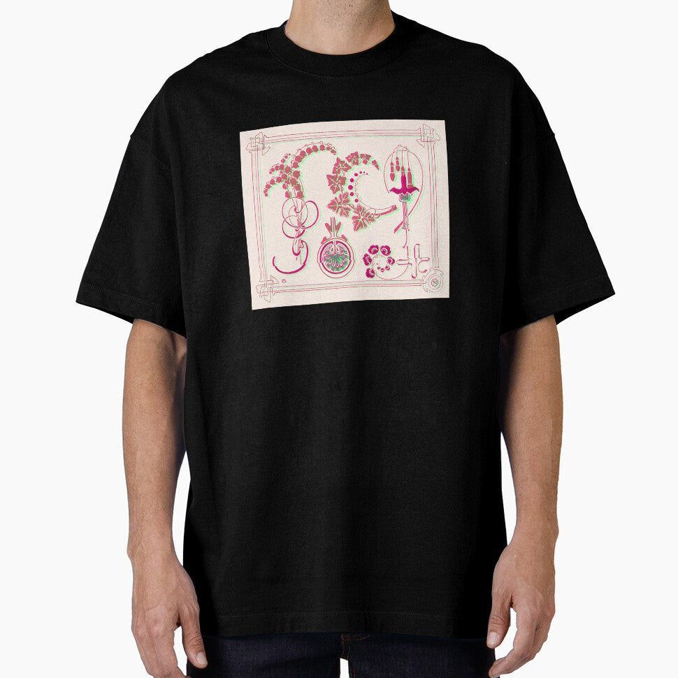 Glitch Art Nouveau Magical Symbolism Pink by BioDigital-Jazz