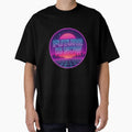 Future Is Now – Neon 80s Synthwave Circle Design by Huiflourish