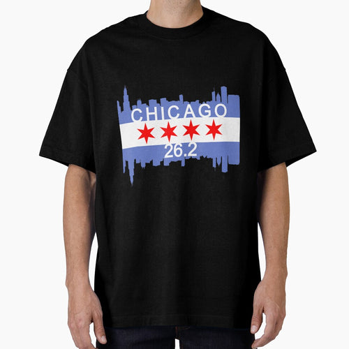 26.2 Mile Marathon Runner Chicago Flag Running by LohaetaGyaseas