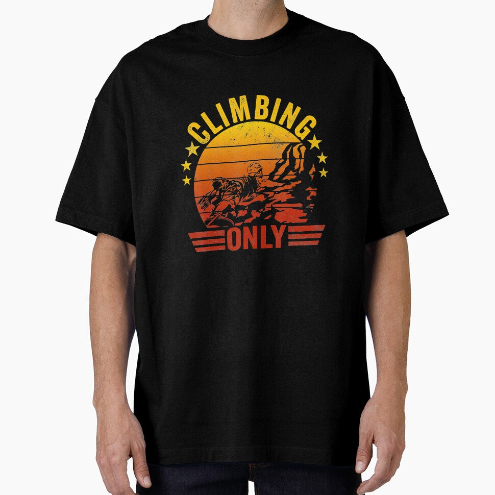 Climbing Only Retro Style Rock Climbing Climber Mountain Bouldering Funny by Jutisi