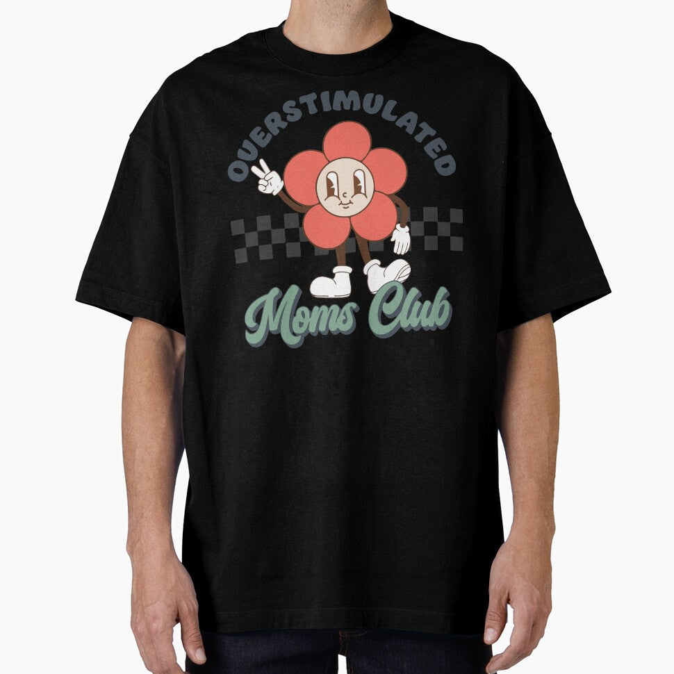 Overstimulated Moms Club - Funny Retro Groovy Tired Mum by printify