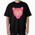 Star eyed preppy cheetah / panther / tiger with gold glittery eyes in pink by SUUSCK ★