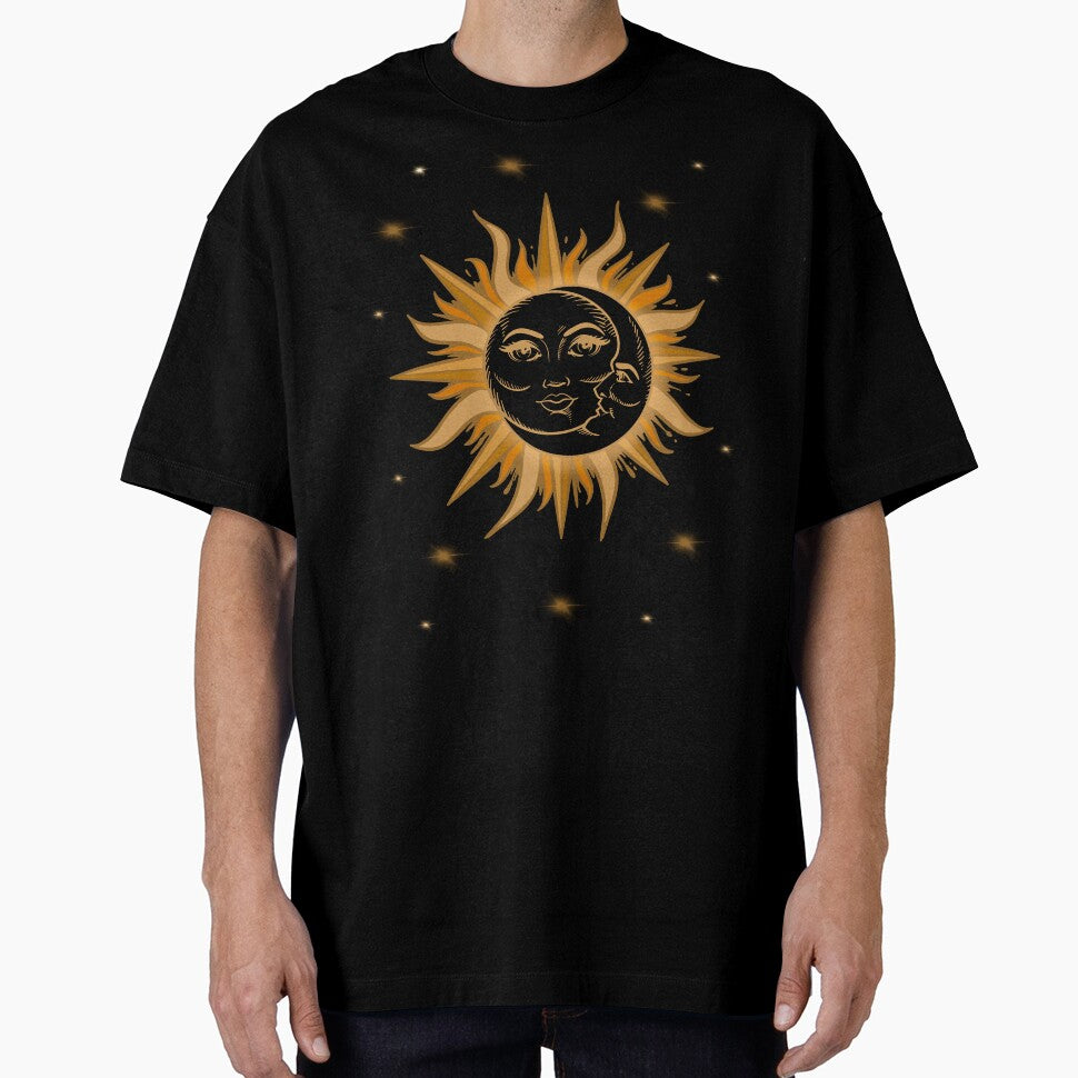 Sun and Moon in golds and tans by clounewcomb