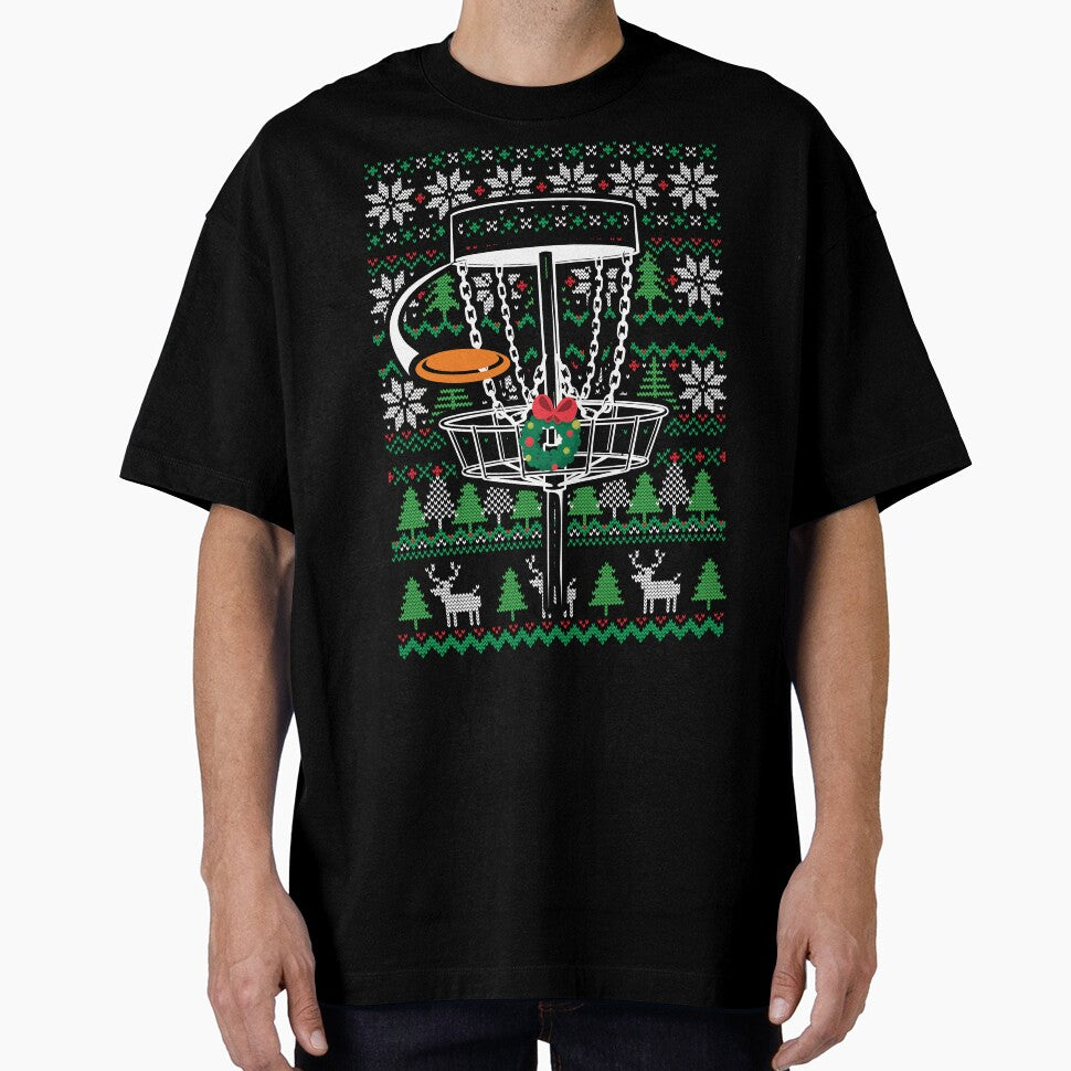 Disc Golf Frisbee Ugly Christmas Sweater Merry Discmas by BuynPose
