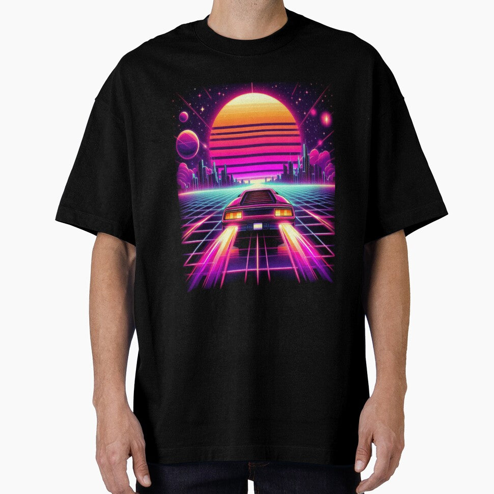 Outrun the Future - Retro 80s Synthwave Neon Space Drive by RetroRascalStudio