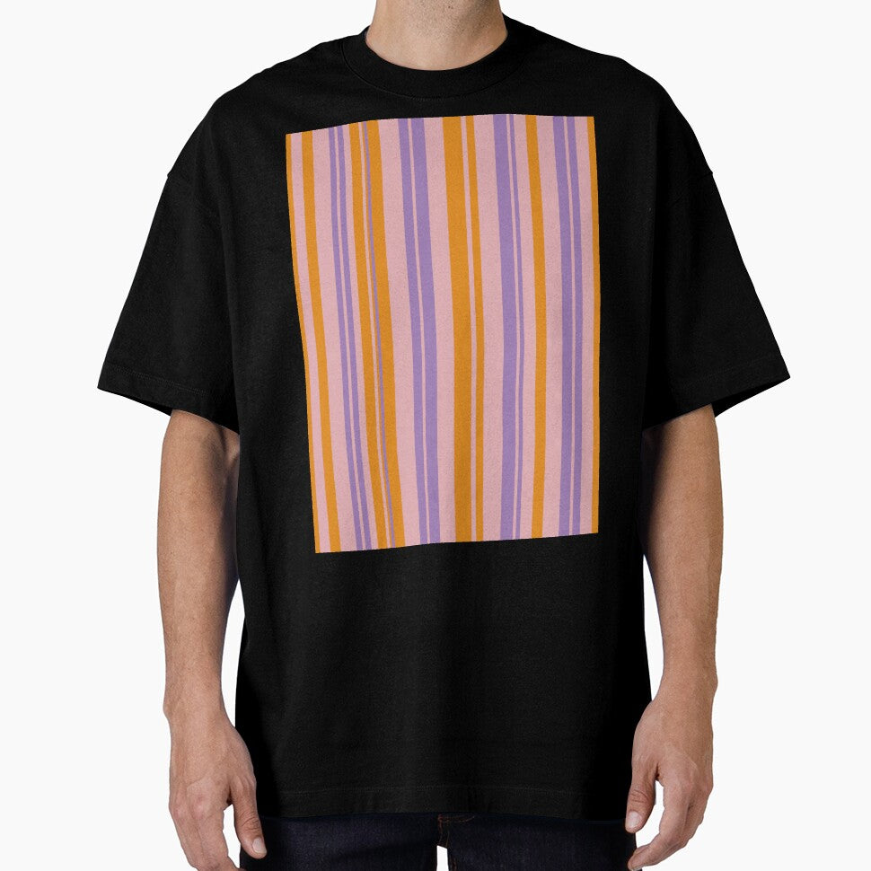 Vertical Stripes Retro Modern Pattern Lavender Orange Pink by kierkegaard
