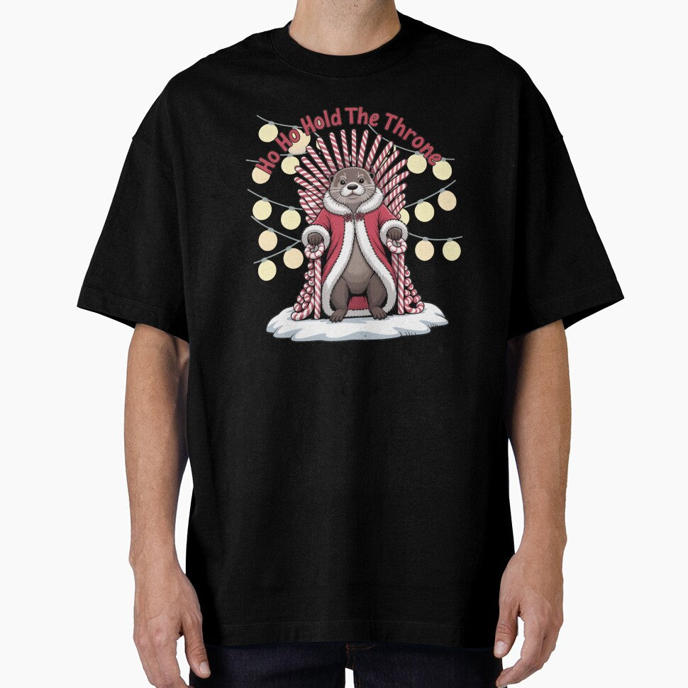 Hold The Throne | Otter T-Shirt by NicolasGlowArt