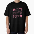 Cute Pink Bows T-Shirt & Sticker Pack - Aesthetic Coquette Style Design for Girls & Women by Colorful-Garden