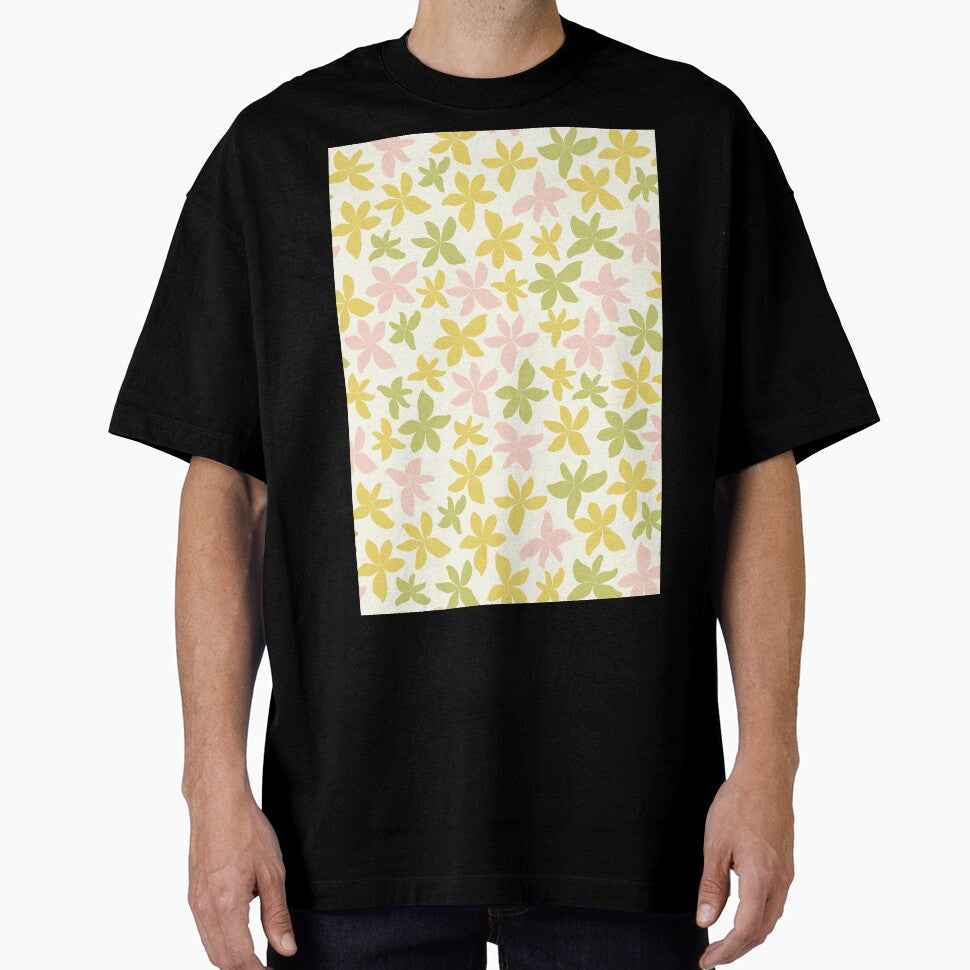 pastel aesthetic cute florals henri matisse pattern in mustard khaki and yellow by blomastudios