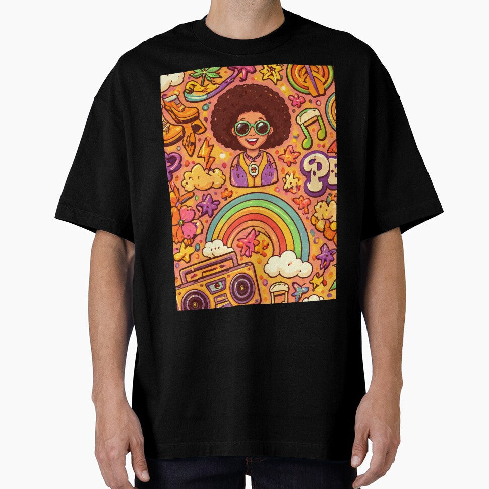 Hippie Style from 60s-70s: Peace and Love Pattern by Arte Cartoon From TagTeam Group