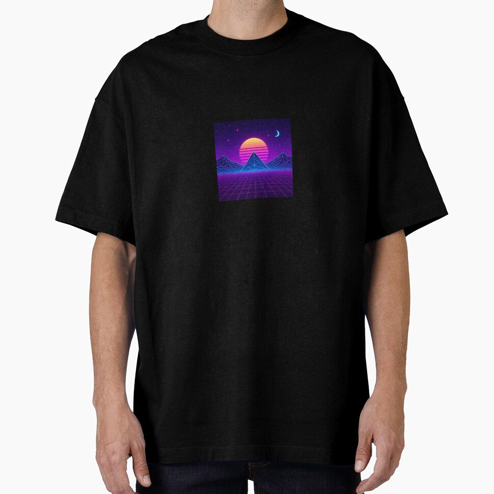 Retro Futuristic Neon Sunset by LevelUpLab