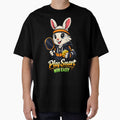 Play Smart Win Easy Rabbit Pickleball Neon Art by Xemora