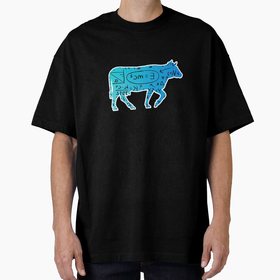 Blue cow version of Can you even calculate? Funny colorful cow puns Calculator by FarmsteadAcers
