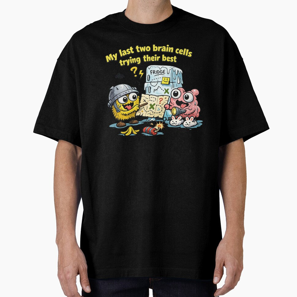 My Last Two Brain Cells – Trying Their Best | Funny Cartoon Chaos Sticker by Timeless Junction